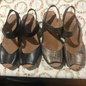 TWO (2) PAIRS OF DANSKO LEATHER SANDALS -